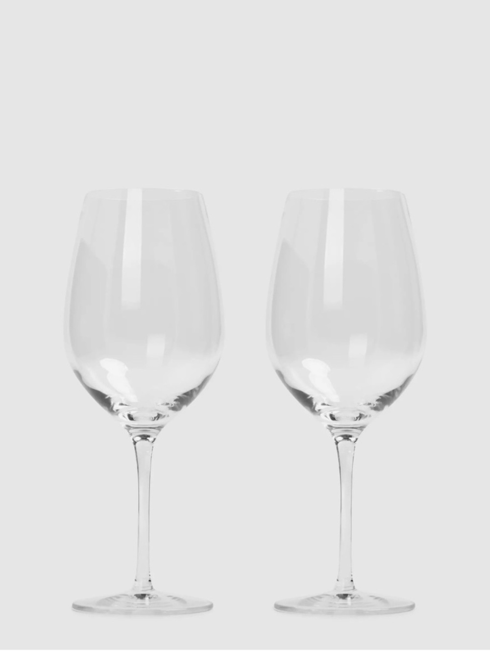 NEW Set of 2 Tiffany & Co. All Purpose Wine Glasses Crystal Glass 22oz Germany